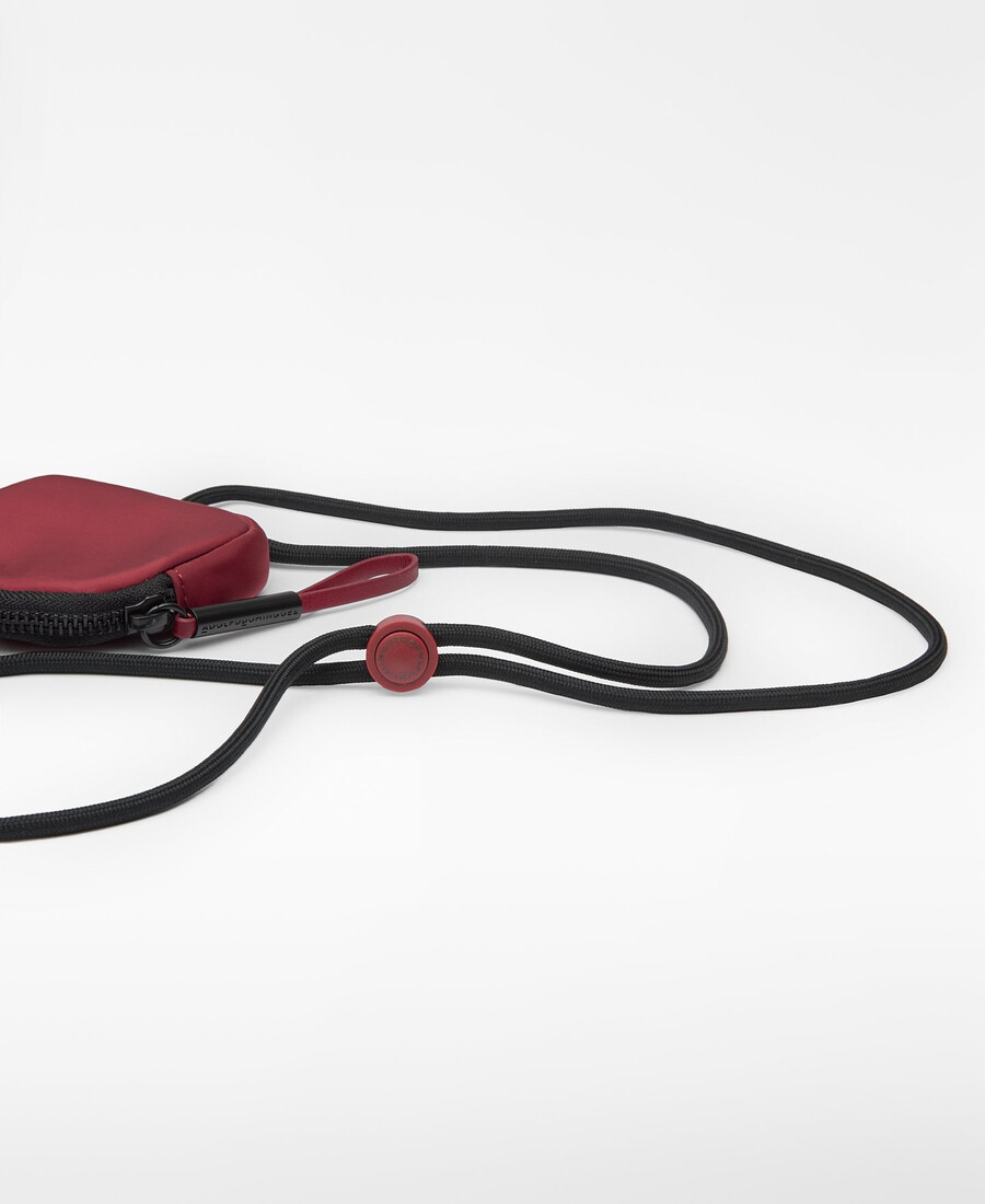 porta cellulare bicolore in nylon da donna