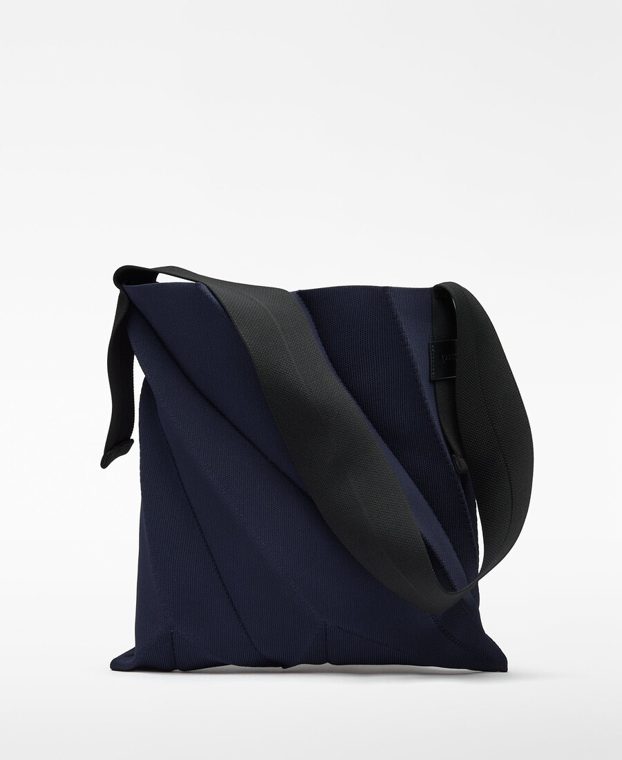 borsa hobo plissettata in maglia da donna