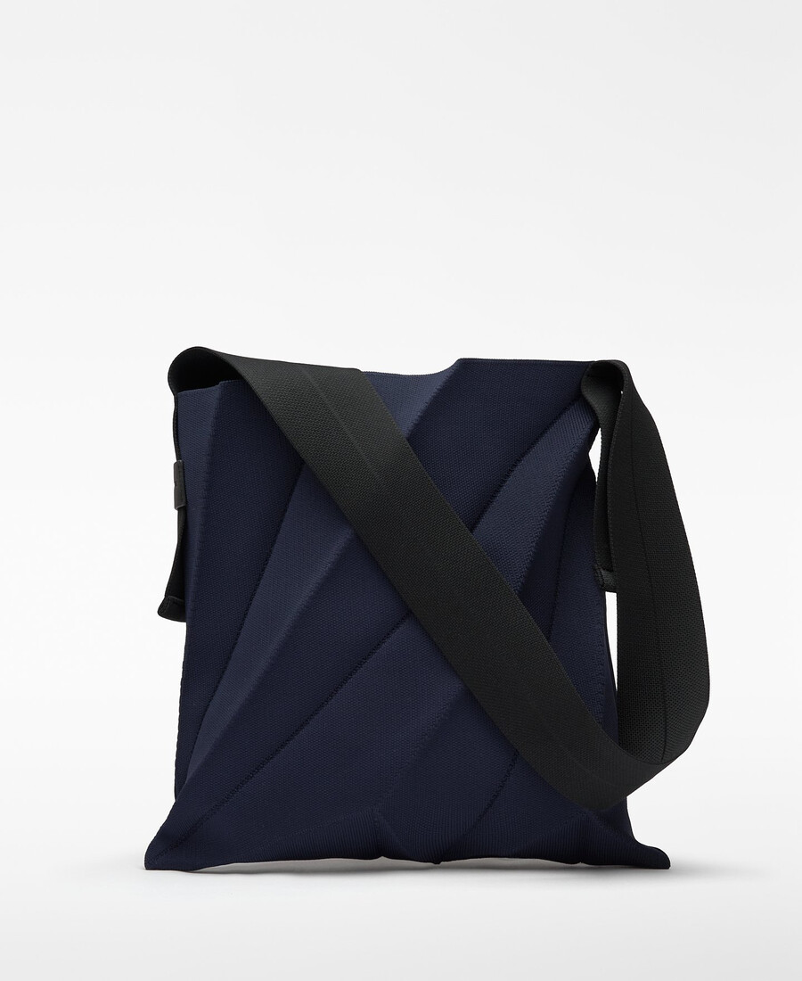 borsa hobo plissettata in maglia da donna