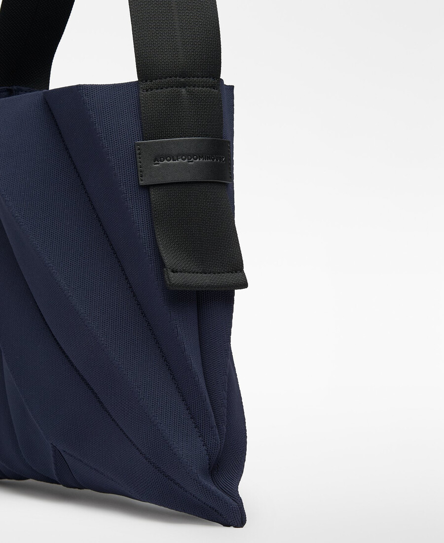 borsa hobo plissettata in maglia da donna