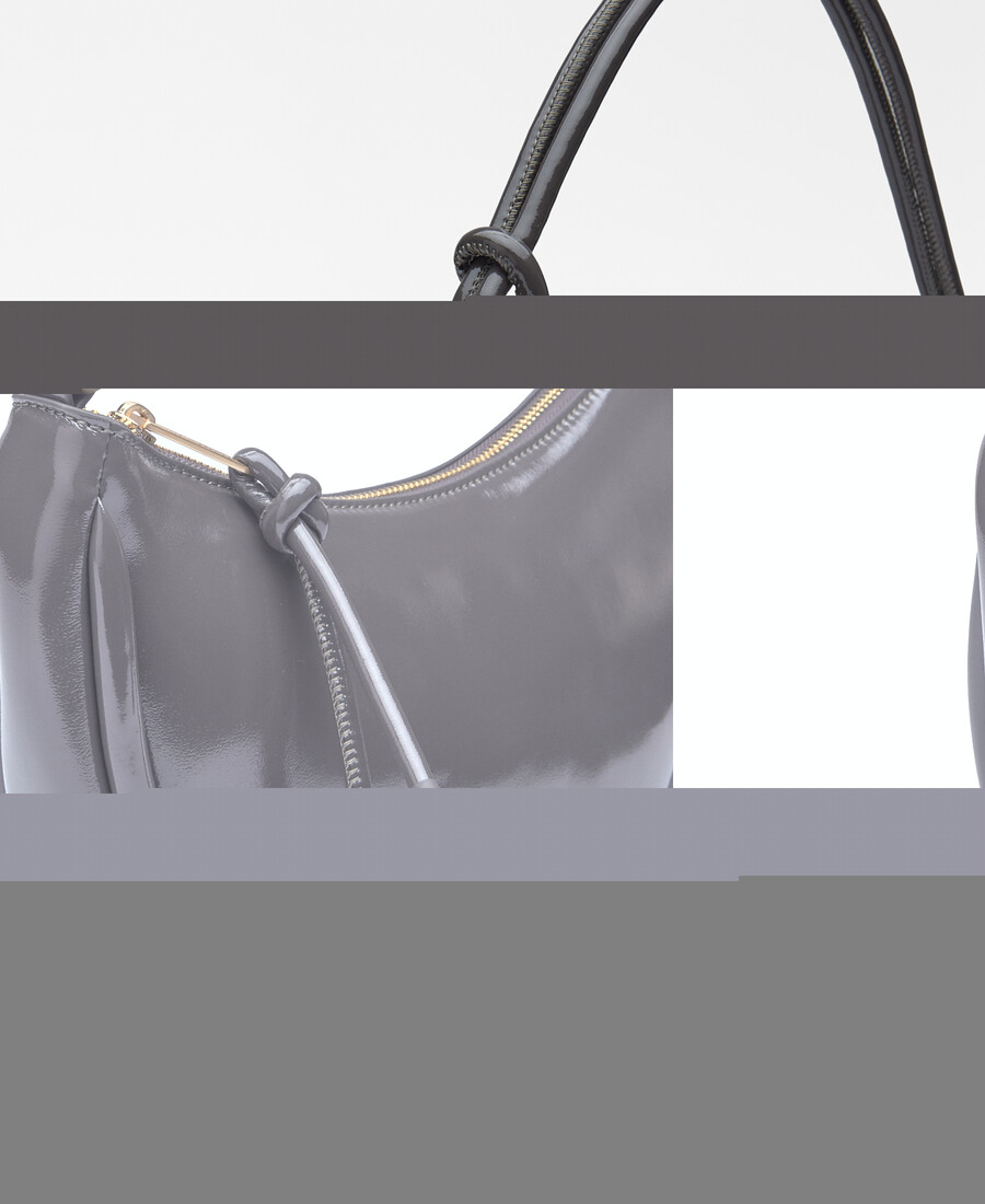 borsa a tracolla luna in vernice da donna