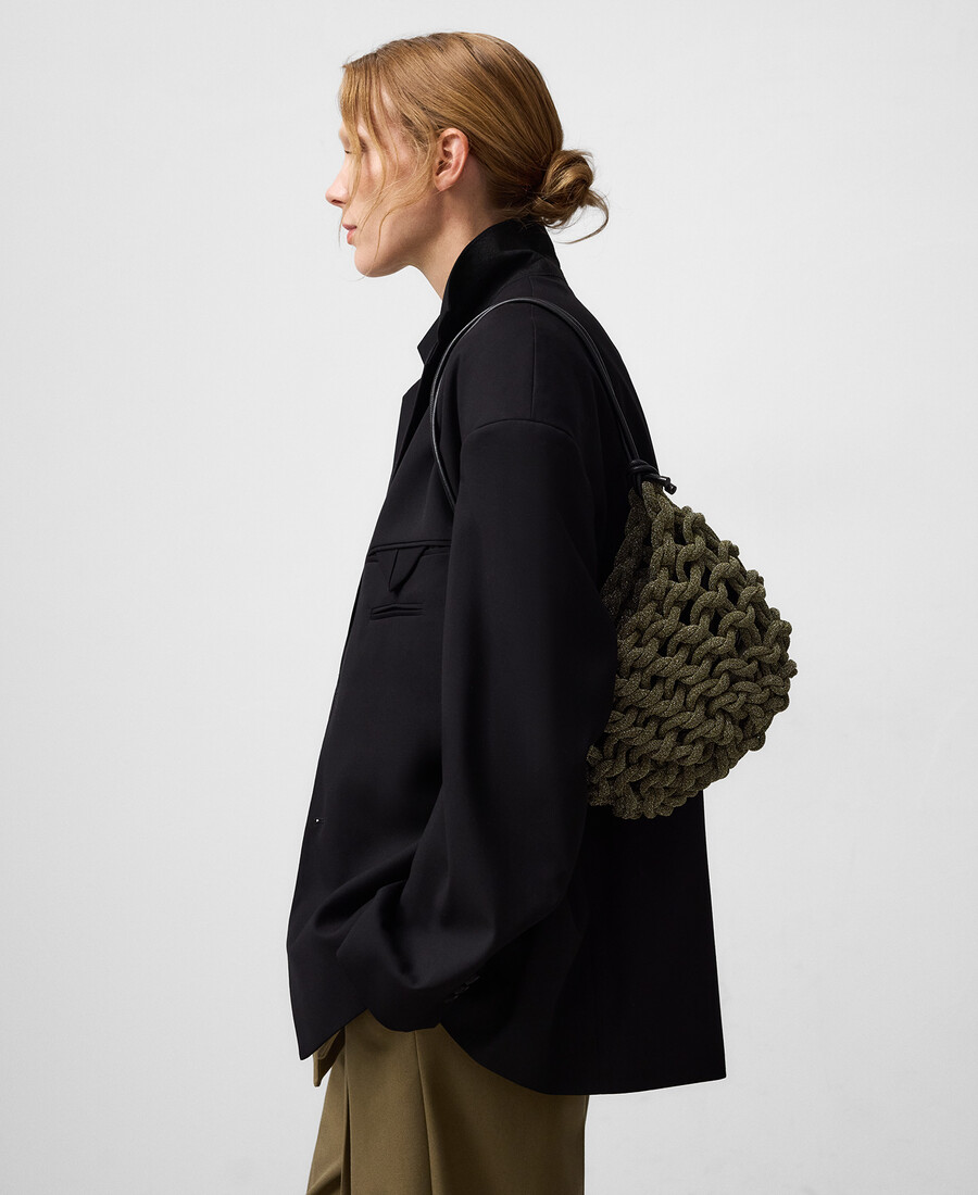 borsa da cocktail da donna con design tubolare
