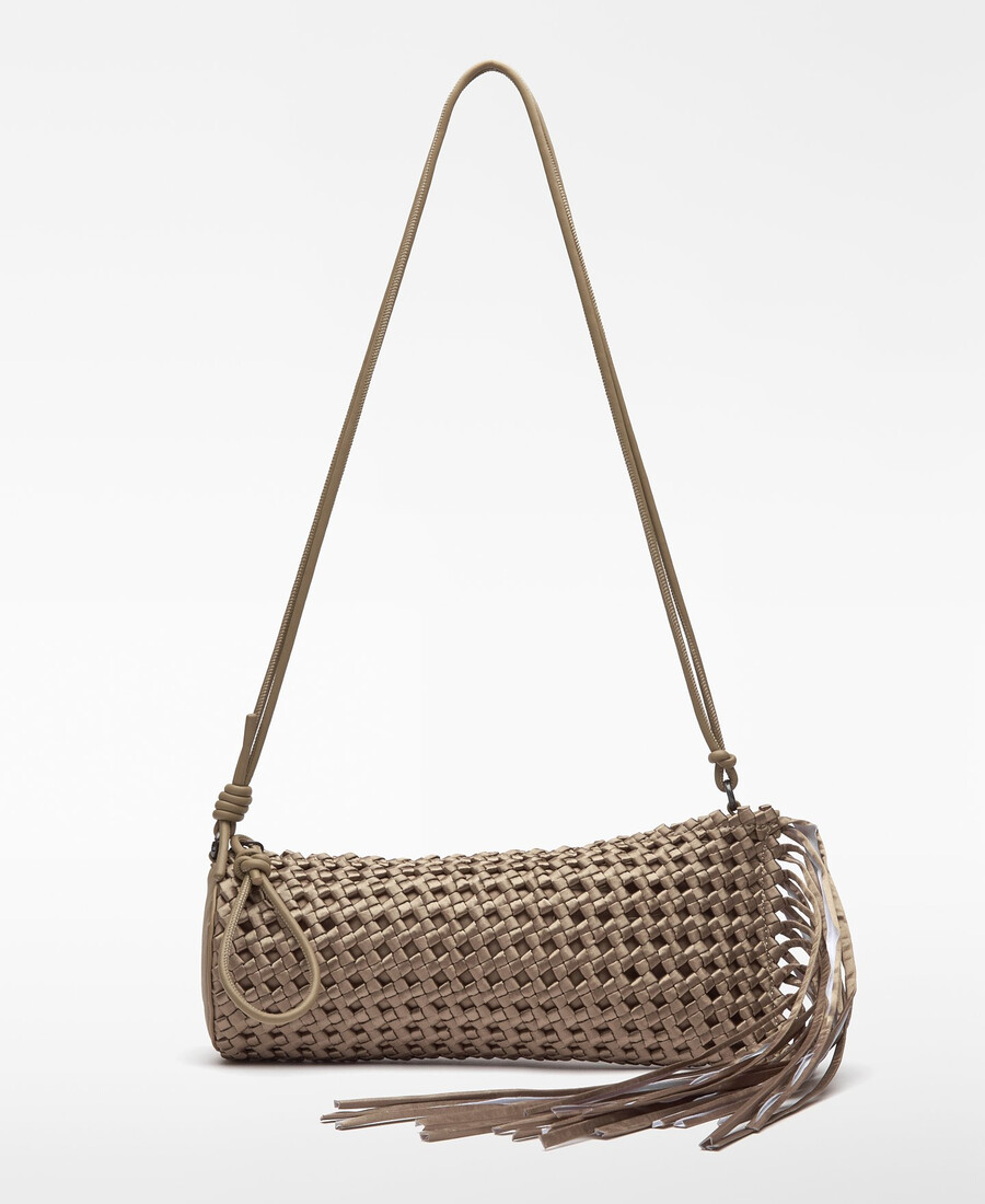borsa da cocktail in tessuto intrecciato da donna