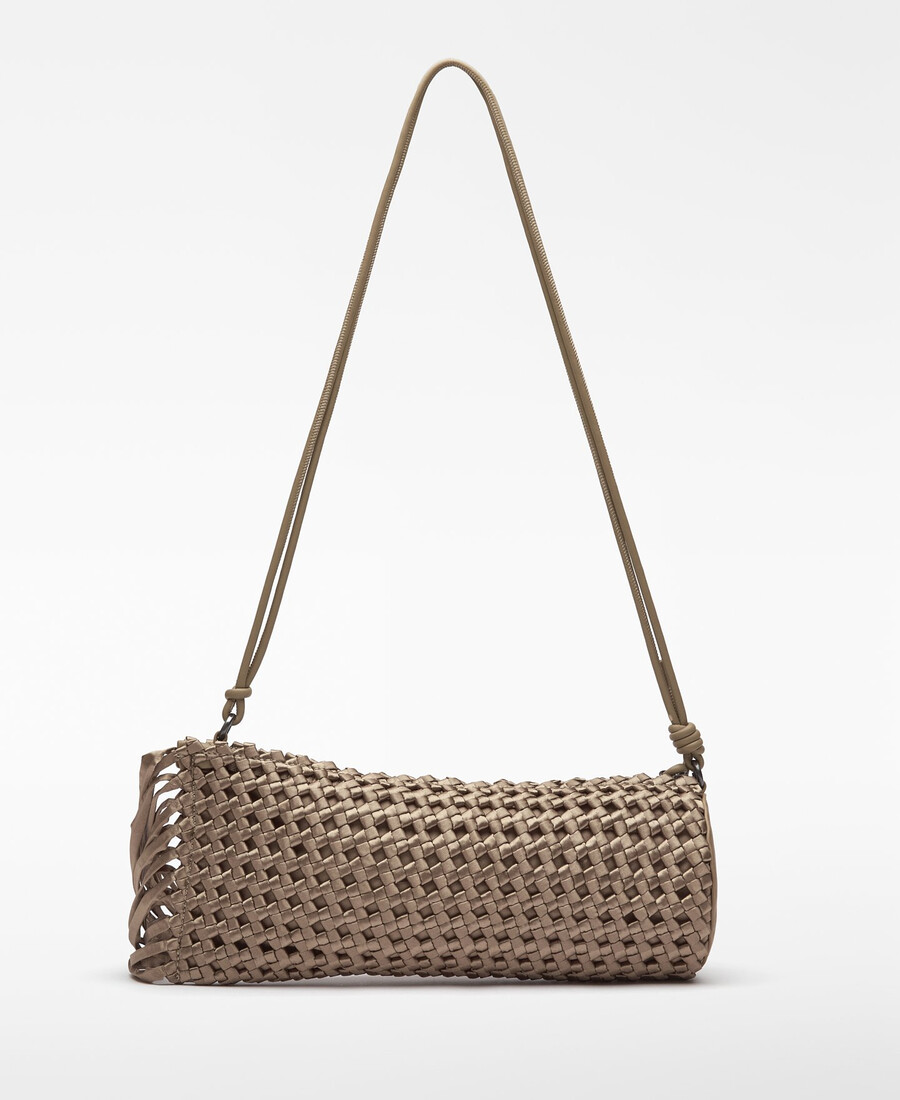 borsa da cocktail in tessuto intrecciato da donna
