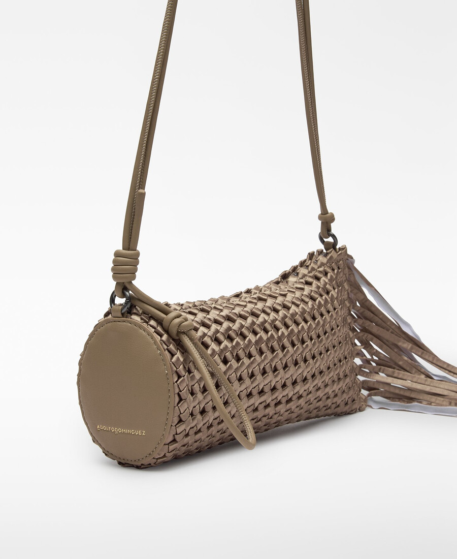 borsa da cocktail in tessuto intrecciato da donna