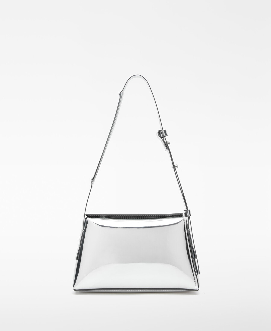 borsa a tracolla donna in mica metallizzata