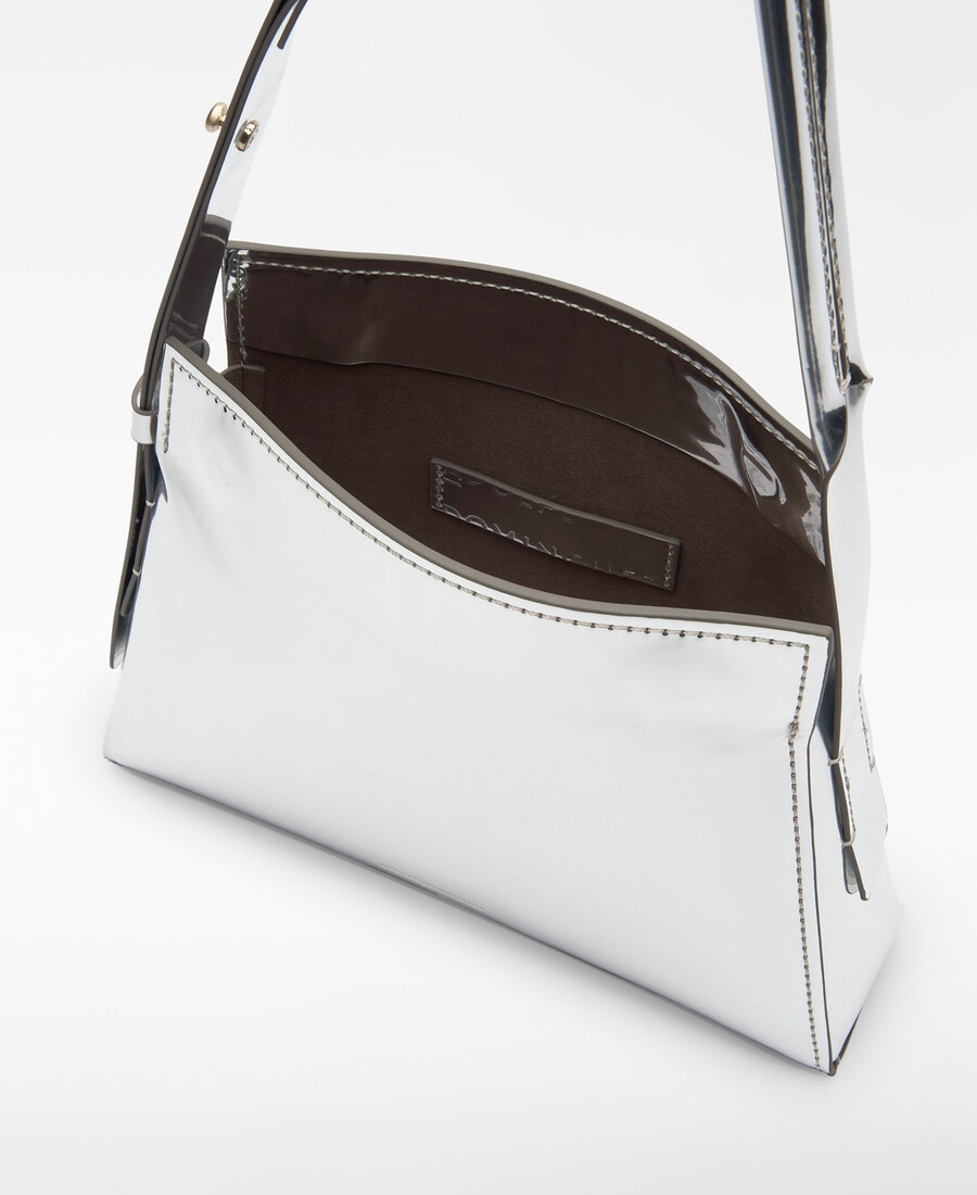 borsa a tracolla donna in mica metallizzata