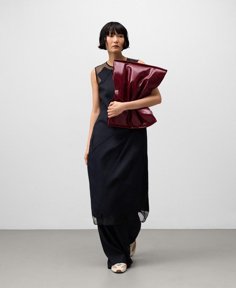 borsa shopper imbottita non in pelle da donna