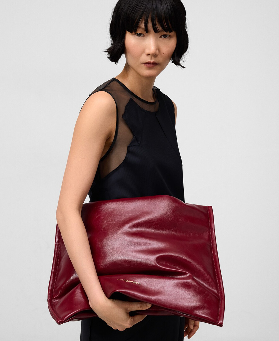 borsa shopper imbottita non in pelle da donna