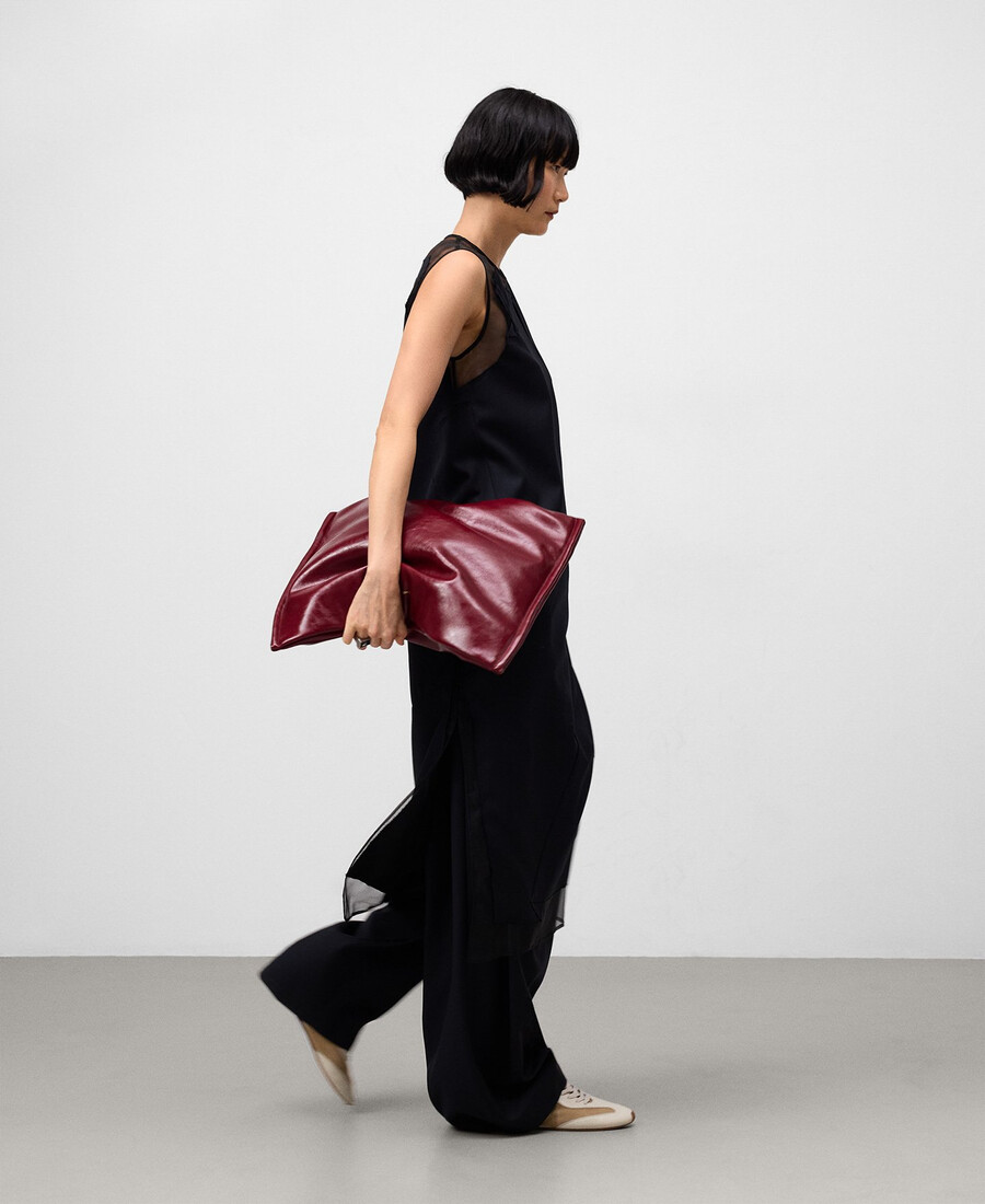 borsa shopper imbottita non in pelle da donna