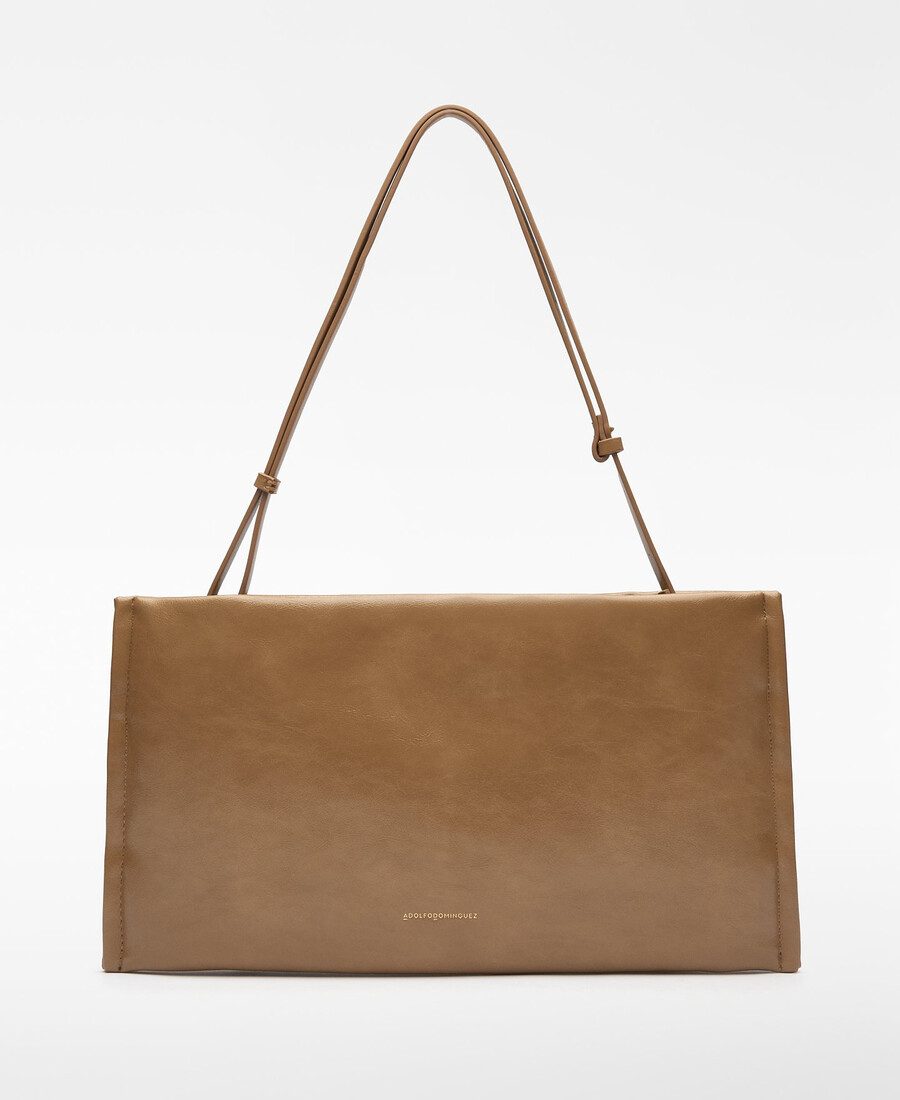 pochette imbottita in pelle e non in pelle da donna