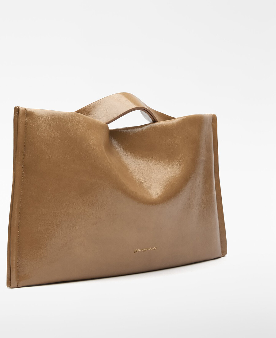pochette imbottita in pelle e non in pelle da donna