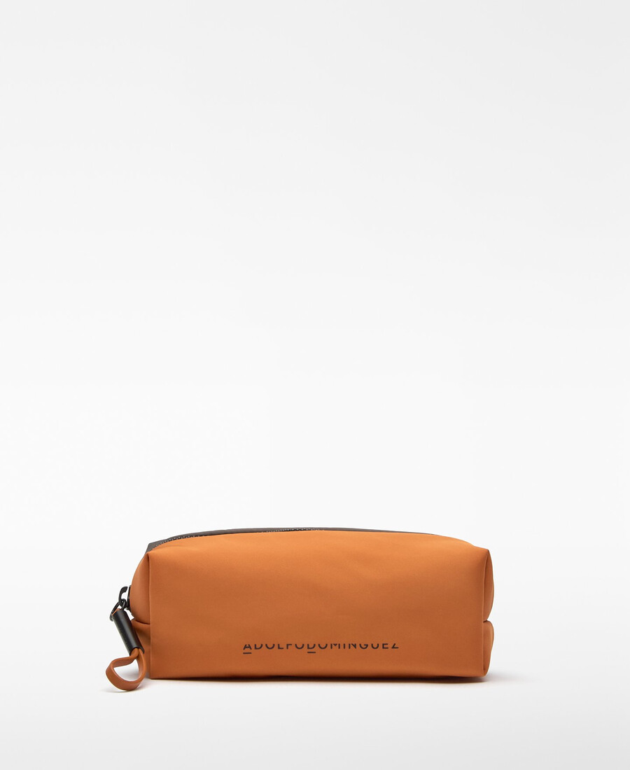borsa da toilette media bicolore in nylon da donna