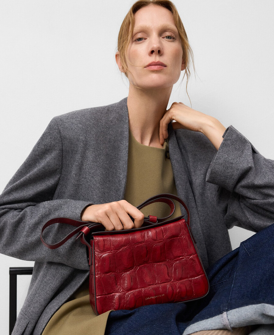 mini borsa da donna in mica stampa cocco