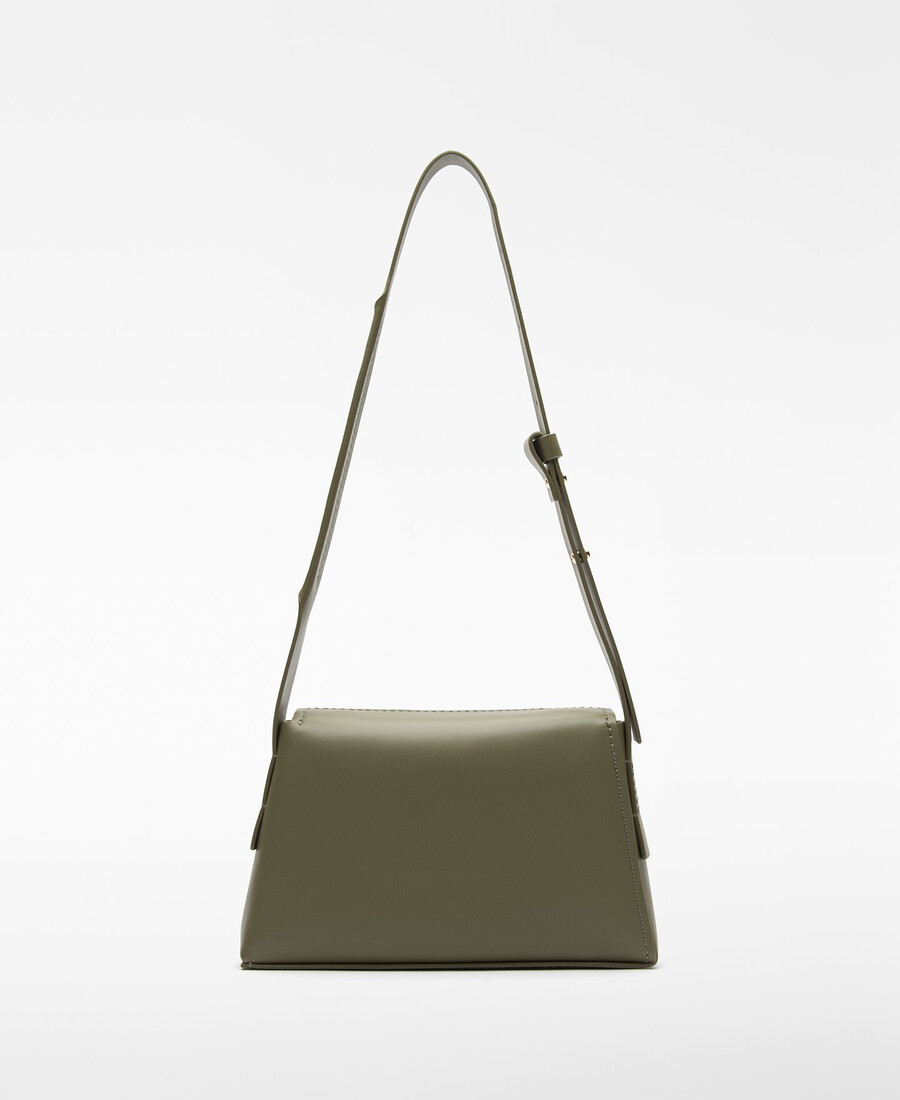 borsa a tracolla trapezoidale in mica da donna