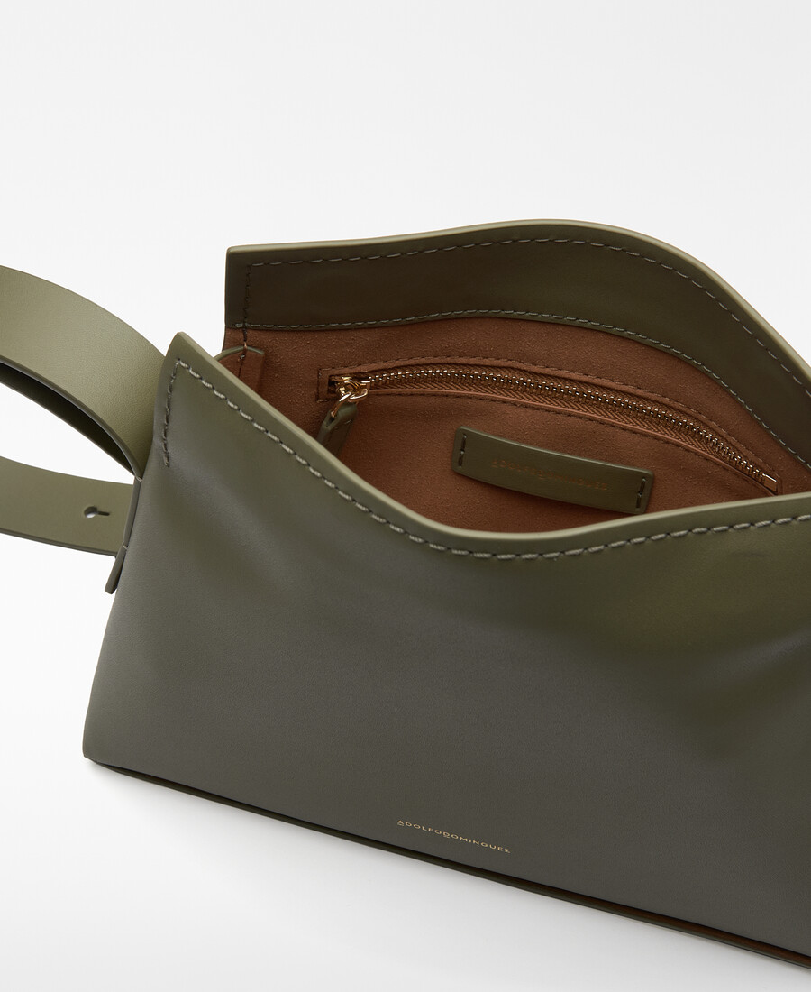 borsa a tracolla trapezoidale in mica da donna
