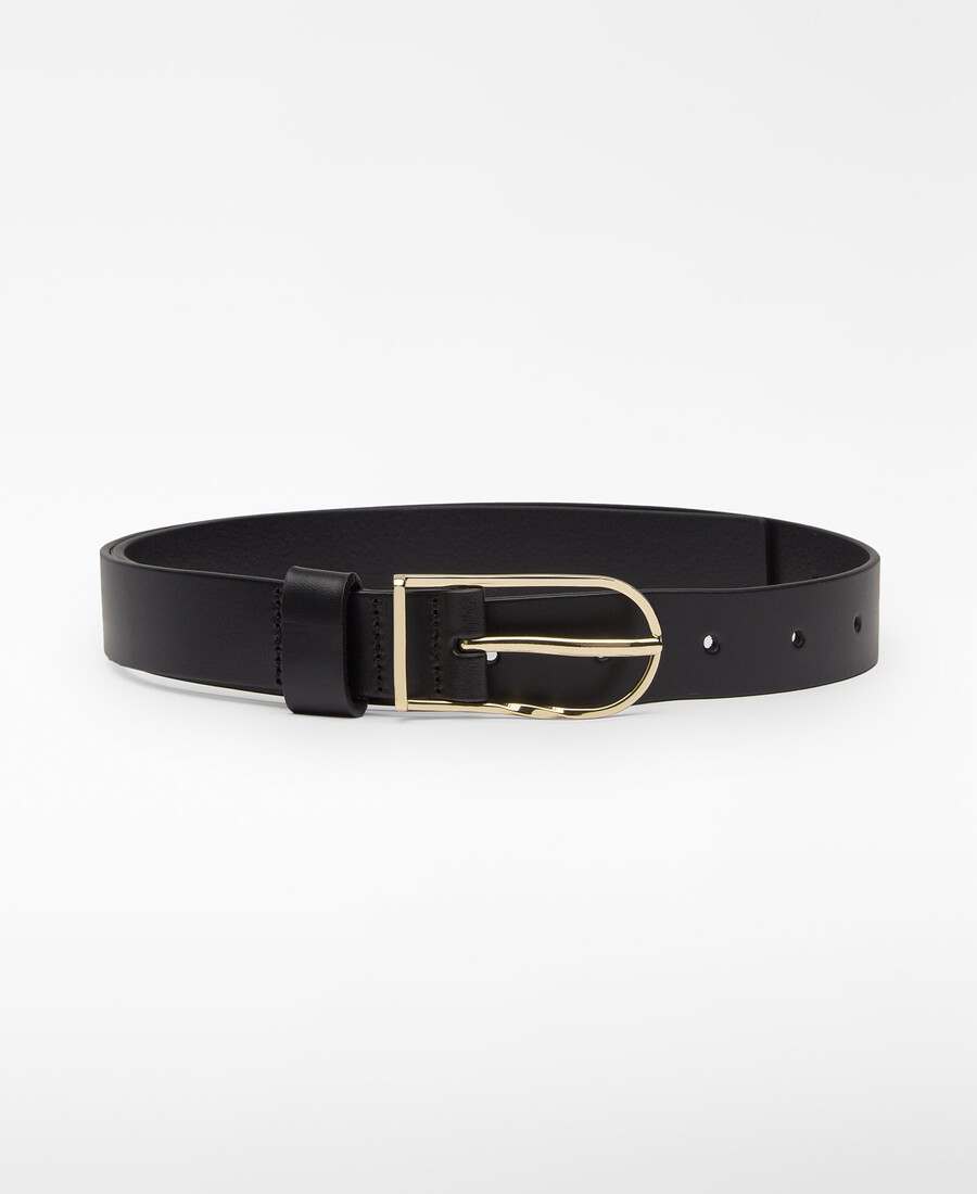 cintura nera in pelle da donna