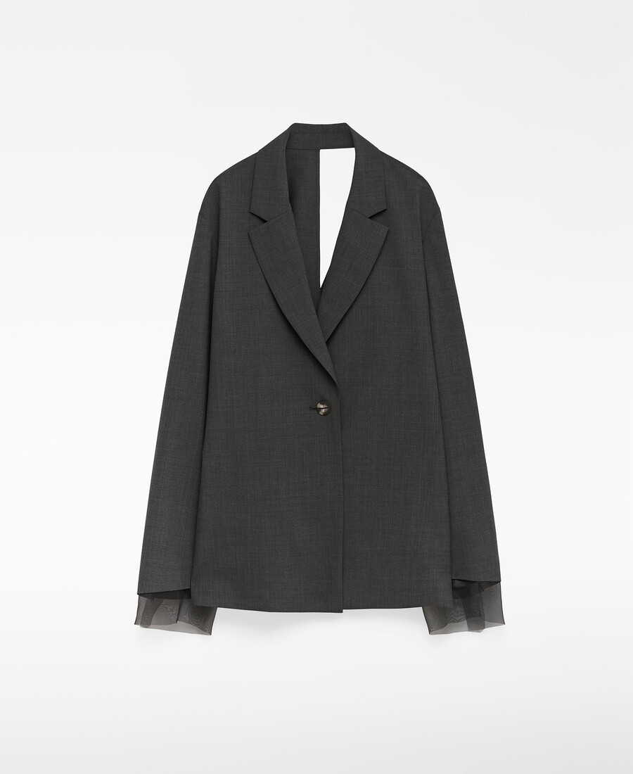 blazer con schiena incrociata donna