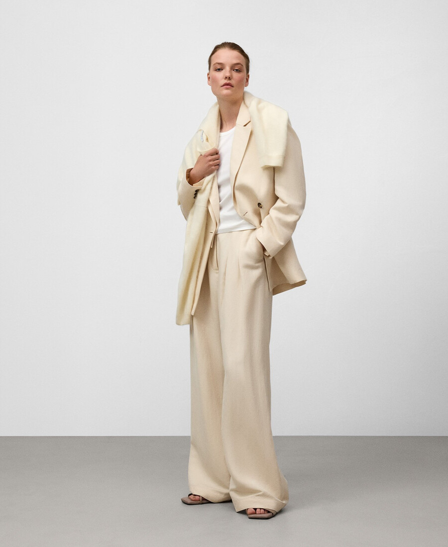 blazer doppio rever con cintura donna