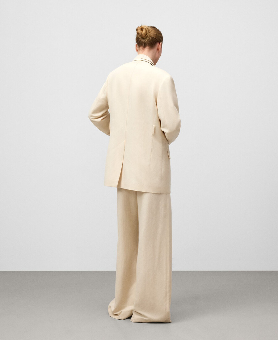 blazer doppio rever con cintura donna