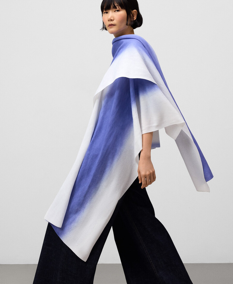 mantella in maglia effetto spray da donna