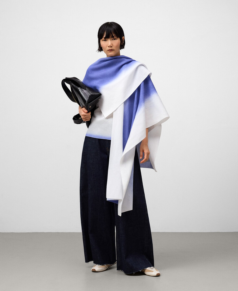 mantella in maglia effetto spray da donna