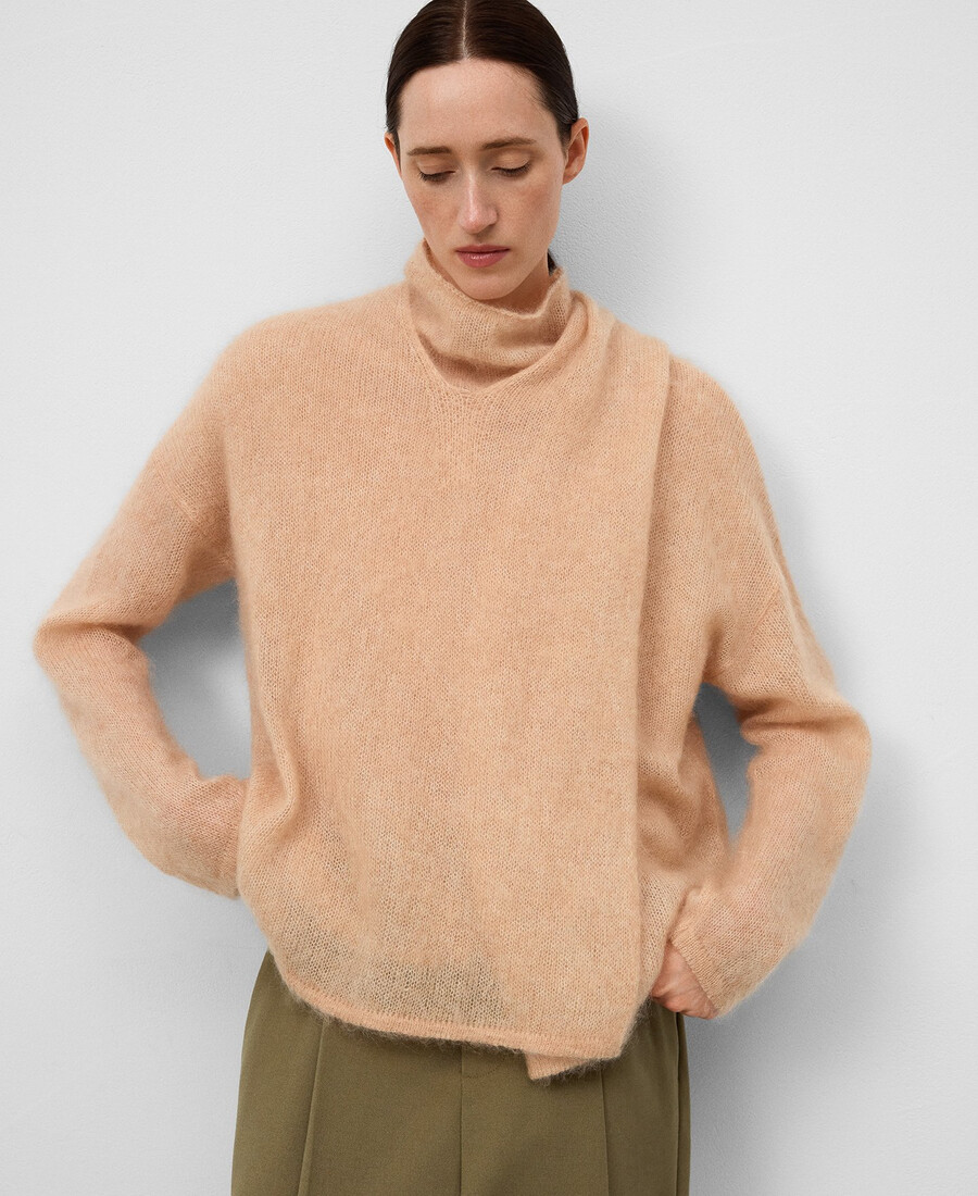 cardigan in maglia con collo a sciarpa da donna