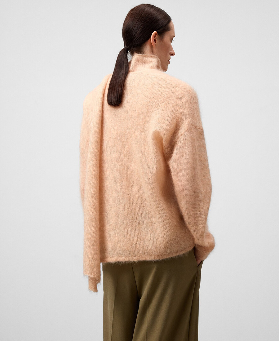 cardigan in maglia con collo a sciarpa da donna