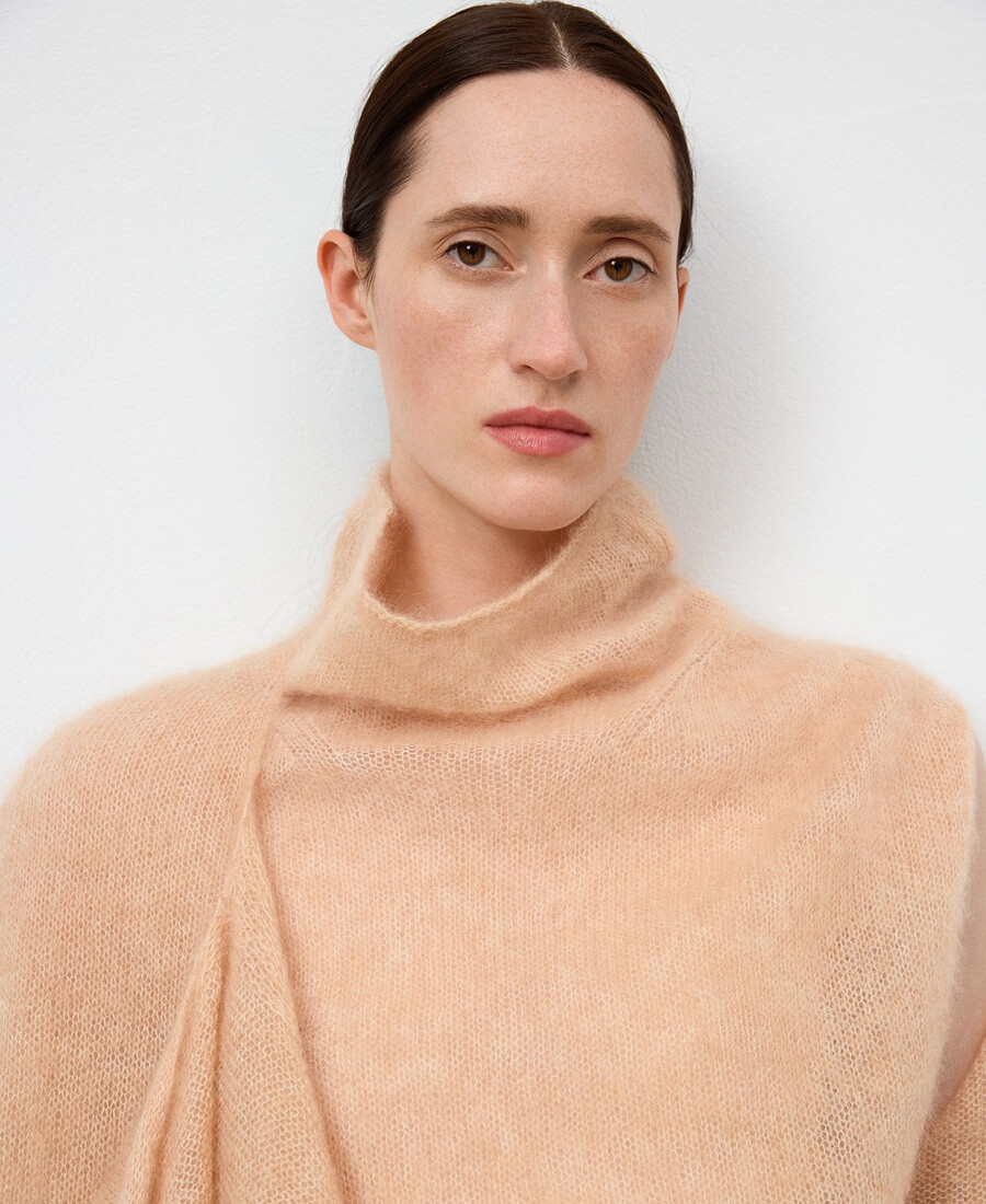 cardigan in maglia con collo a sciarpa da donna