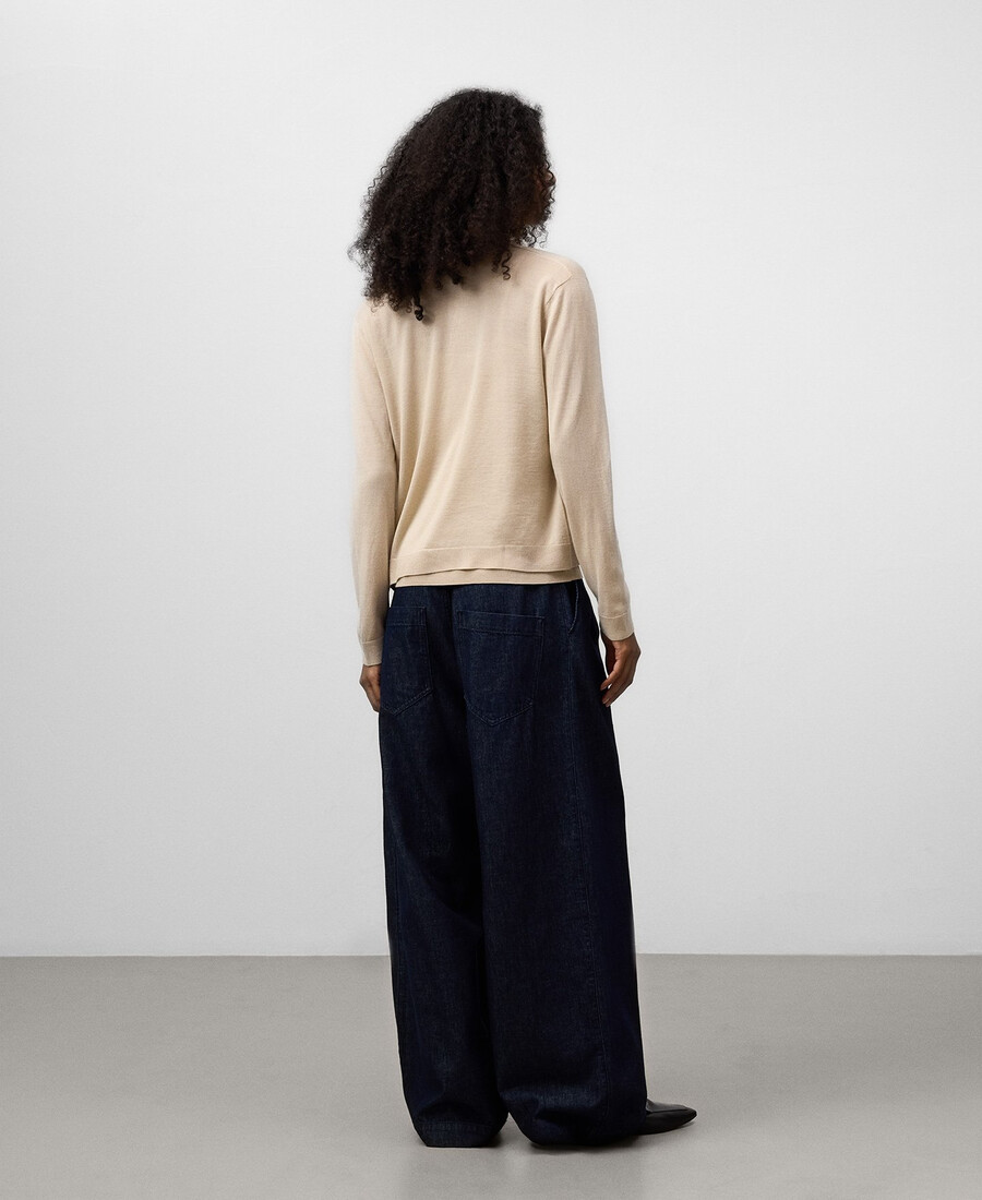 cardigan in maglia semitrasparente da donna