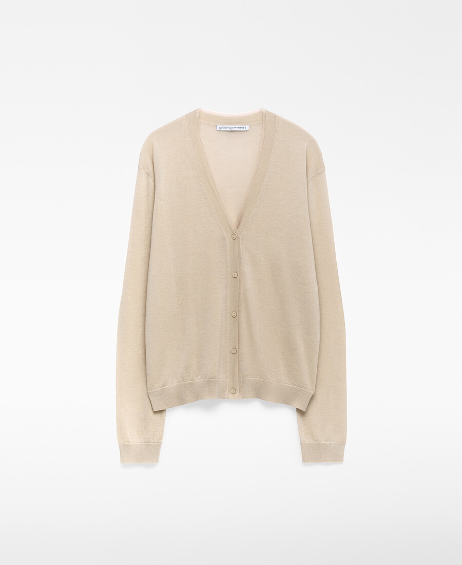 cardigan in maglia semitrasparente da donna