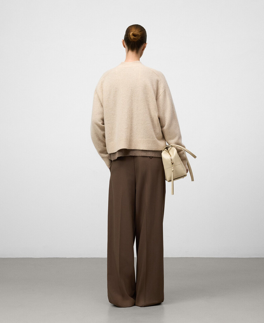cardigan donna in cashmere con scollo a v