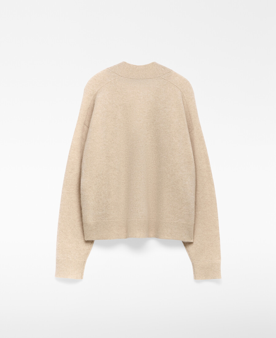 cardigan donna in cashmere con scollo a v