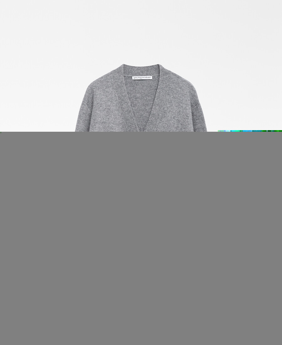 cardigan corto in lana da donna