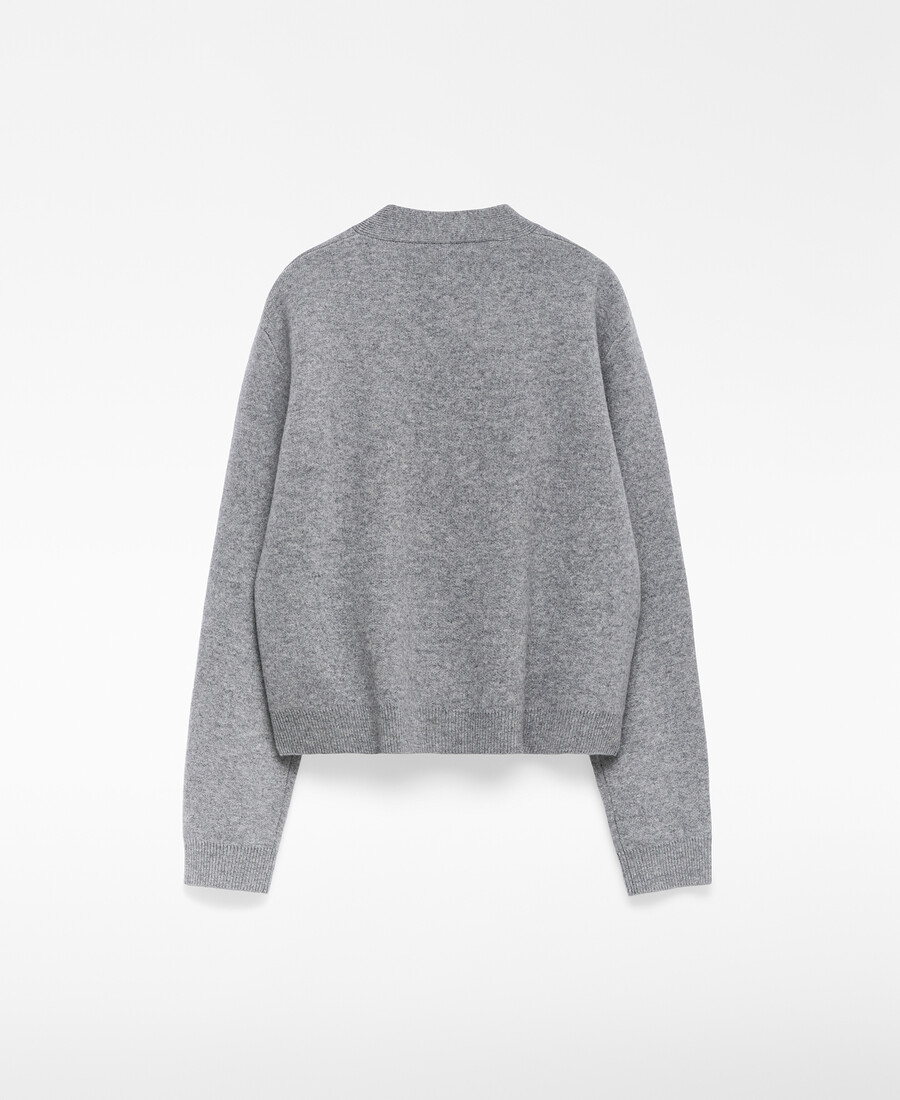 cardigan corto in lana da donna