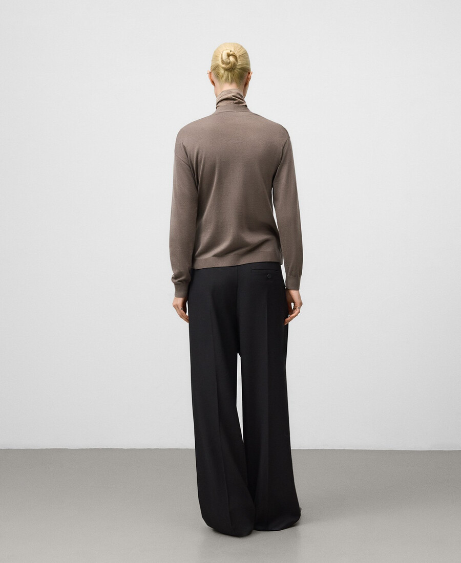 cardigan avvolgente in lana merino da donna