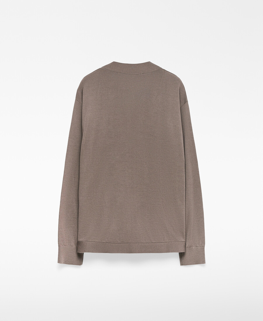 cardigan avvolgente in lana merino da donna