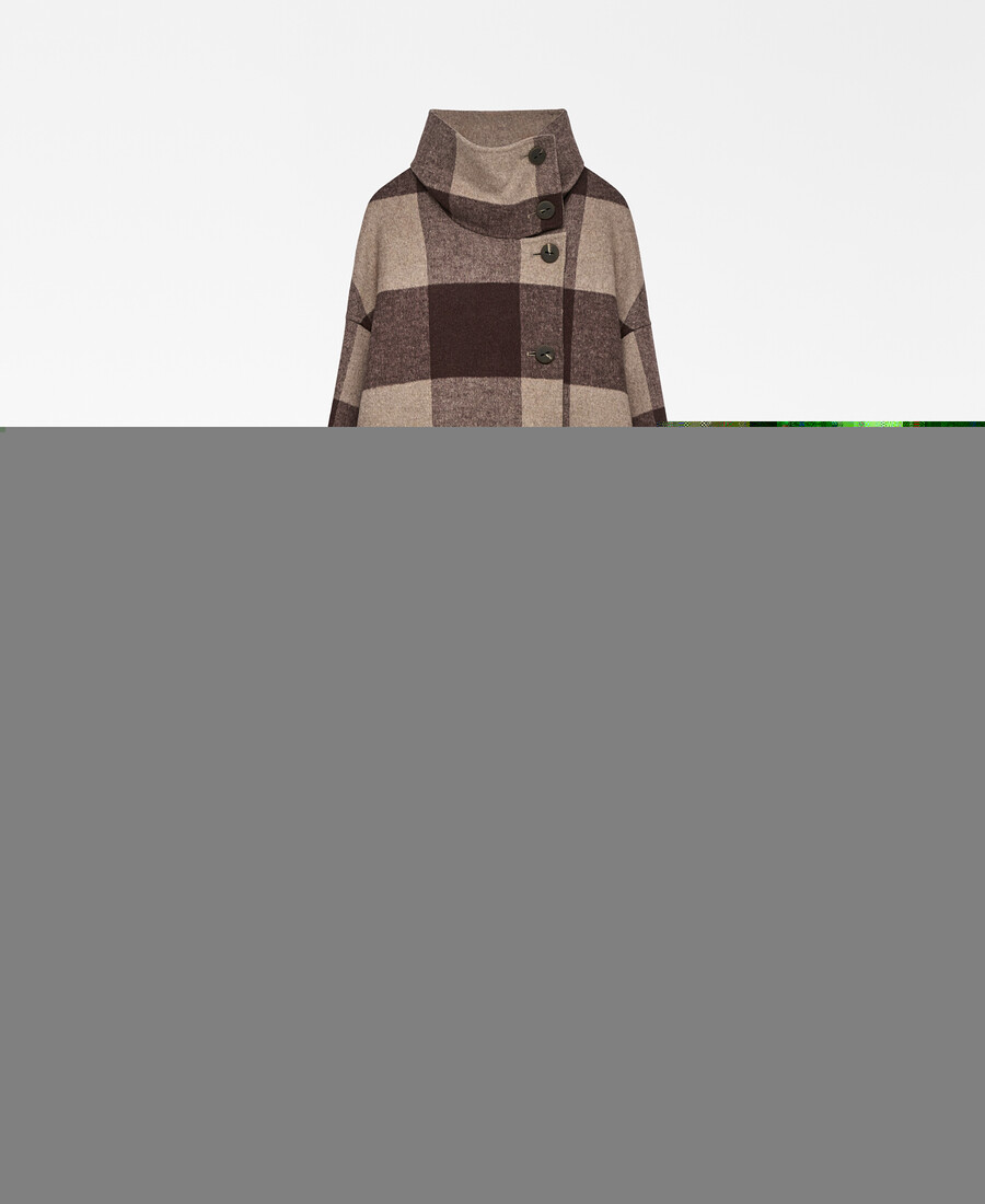 cappotto donna a quadri double face