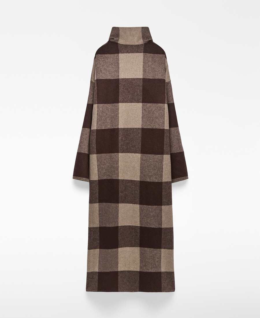cappotto donna a quadri double face