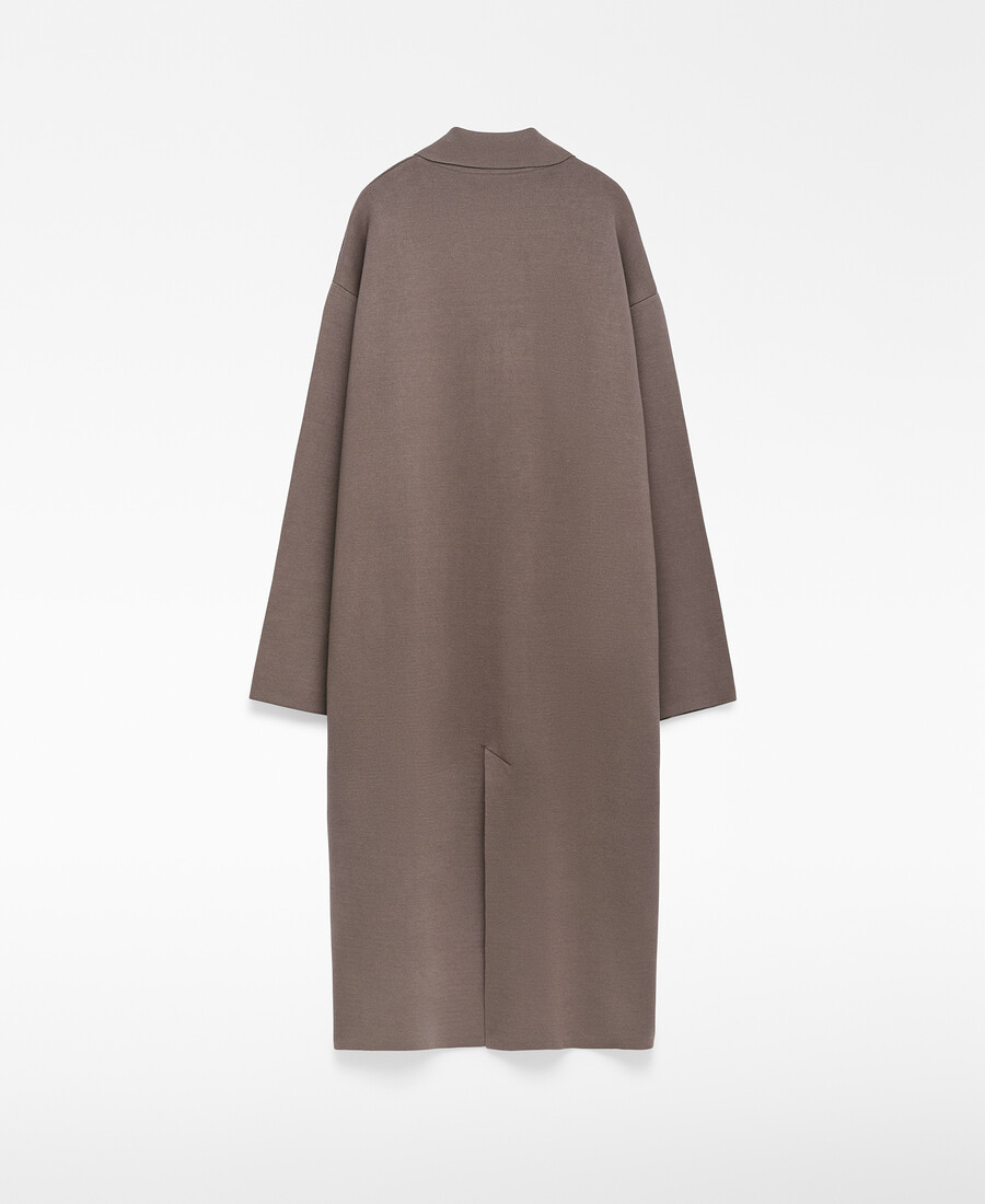cappotto lungo in maglia da donna