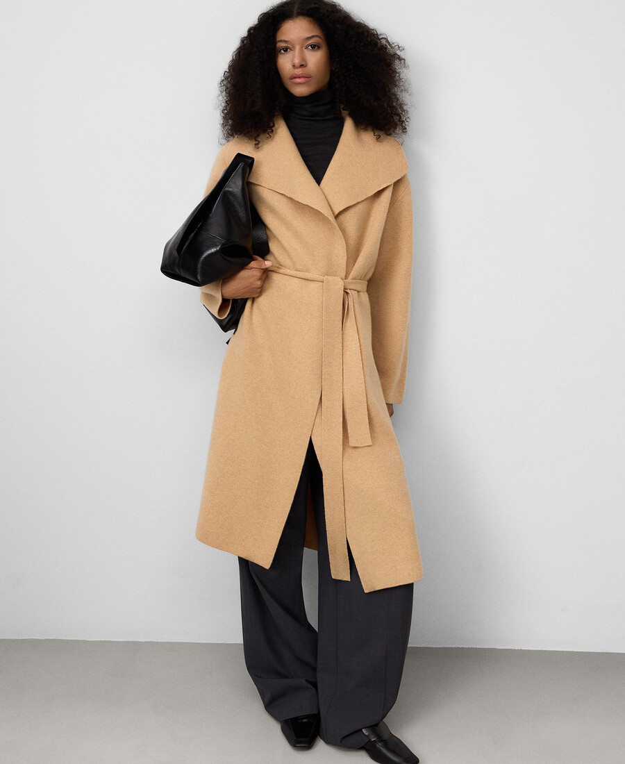 cappotto donna double face in lana