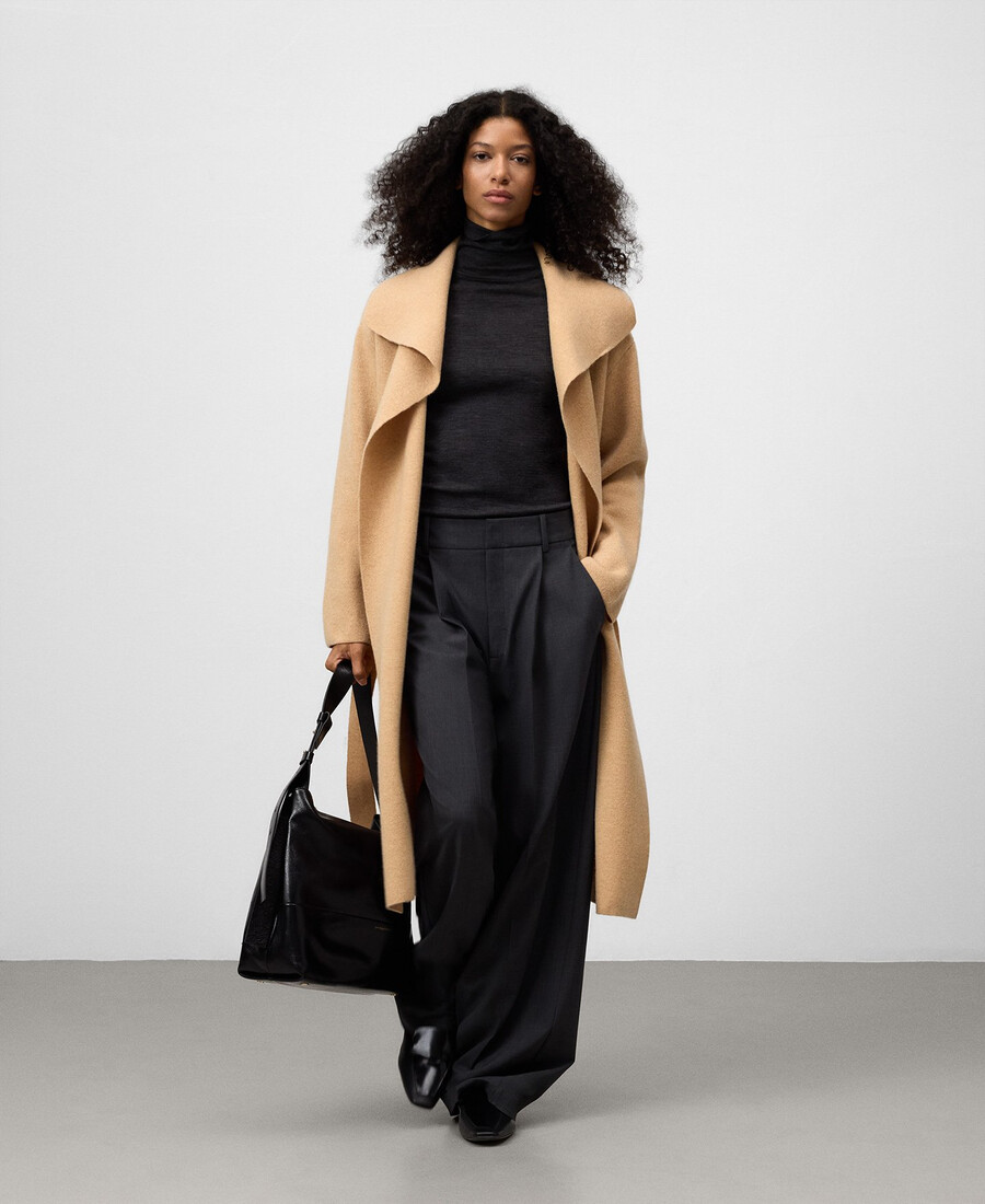 cappotto donna double face in lana