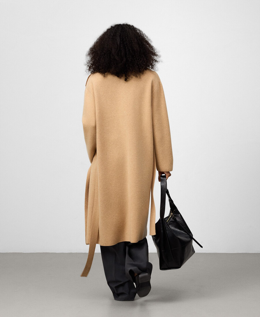 cappotto donna double face in lana