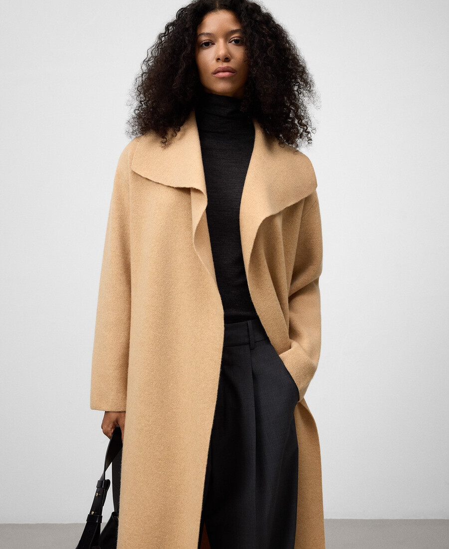 cappotto donna double face in lana