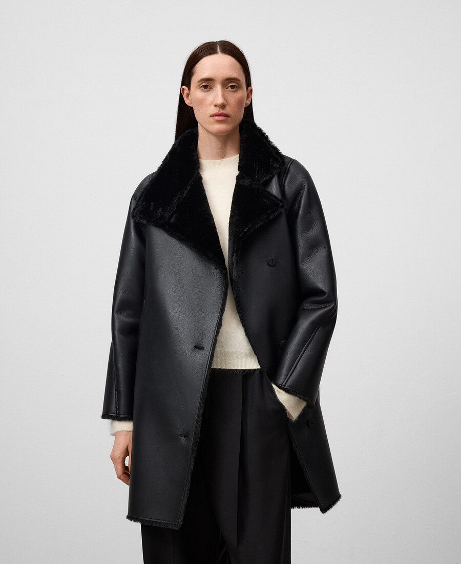 cappotto incrociato non in pelle da donna