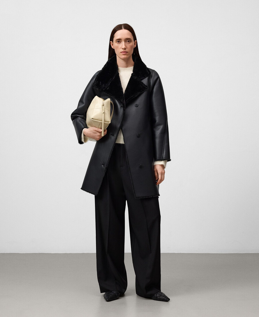 cappotto incrociato non in pelle da donna