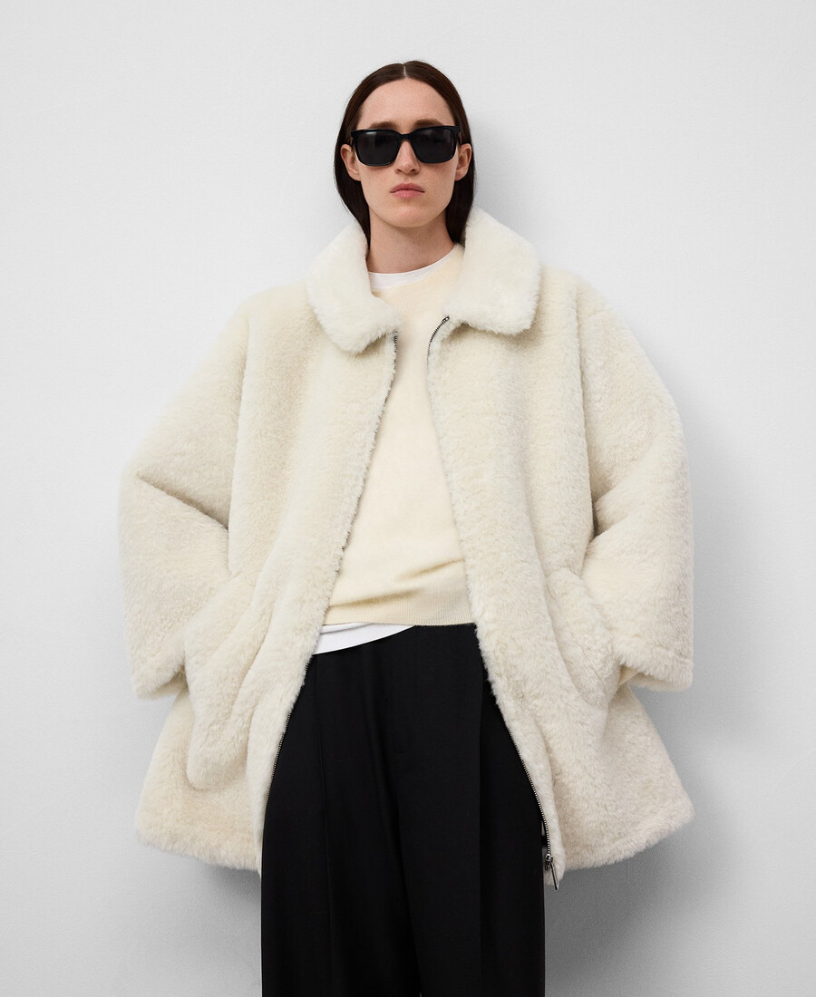 cappotto in pelliccia sintetica da donna