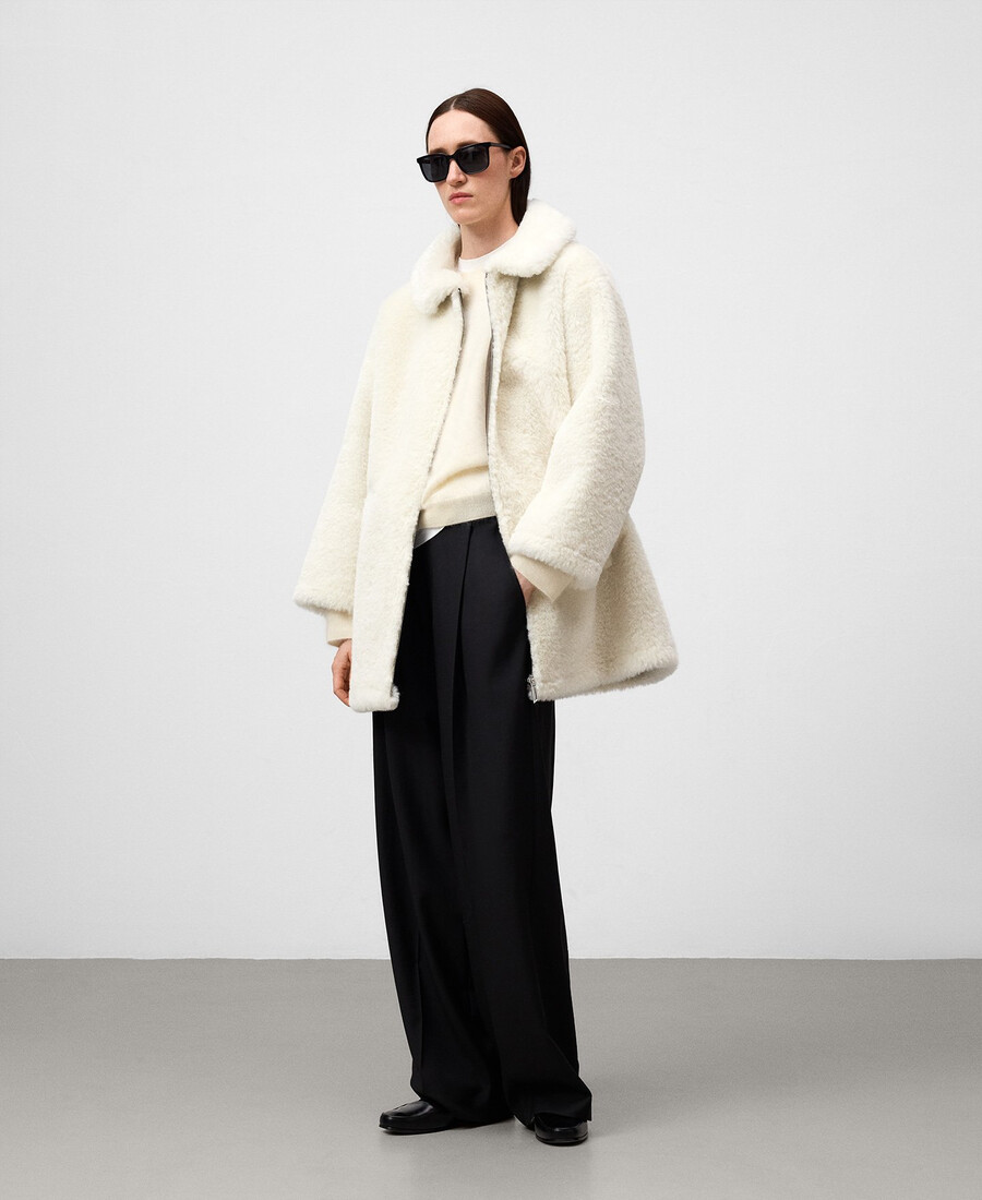 cappotto in pelliccia sintetica da donna