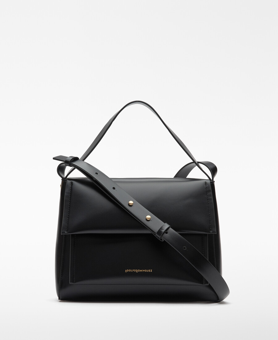 borsa a tracolla con patta in pelle e non in pelle da donna