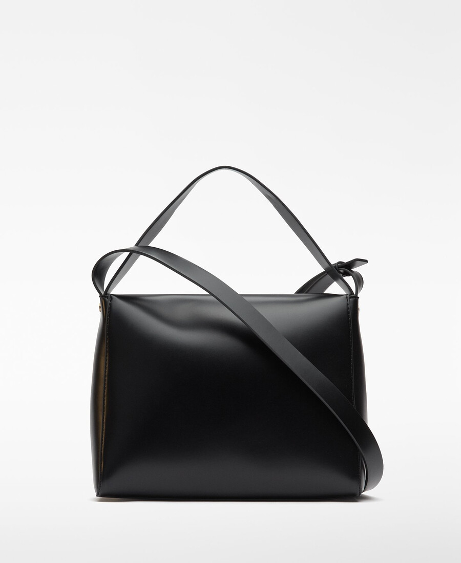 borsa a tracolla con patta in pelle e non in pelle da donna